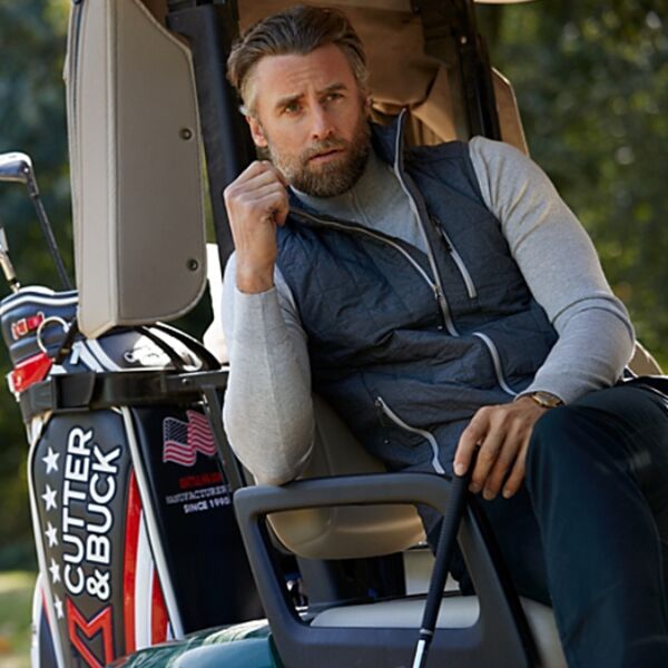 Cutter & Buck Rainier PrimaLoft Mens Big and Tall Eco Insulated Full Zip Puffer Vest Thumbnail