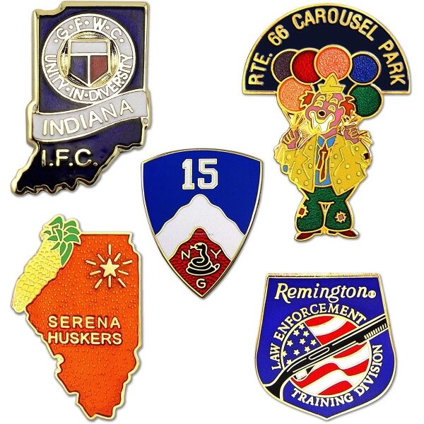 Custom Lapel Pins - Soft Enamel - 3/4" Size Thumbnail