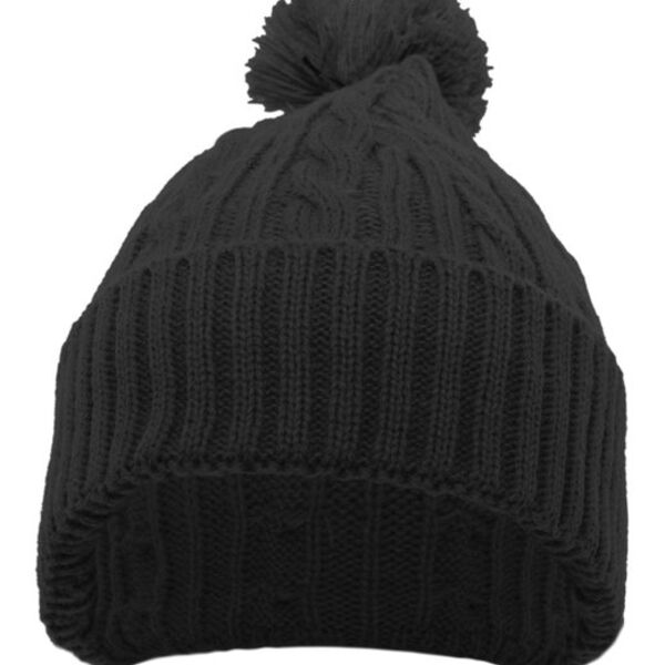 Cable Knit Pom-Pom Beanie  Thumbnail