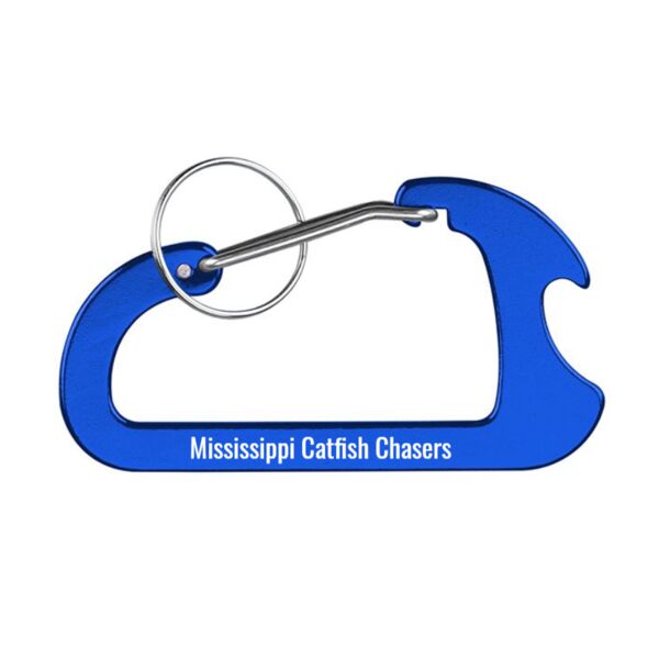 Carabiner with Bottle Opener and Key Ring Thumbnail