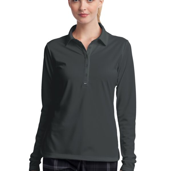 Women's Long Sleeve Dri FIT Stretch Tech Polo - MEMIC Thumbnail