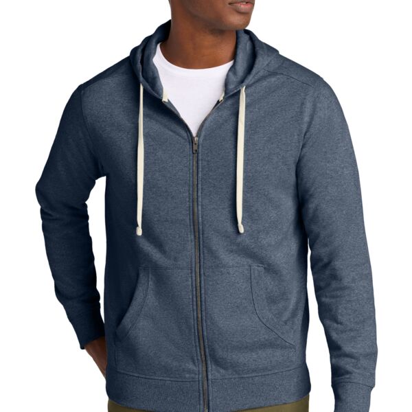BNN Re Fleece Full Zip Hoodie in Navy Thumbnail