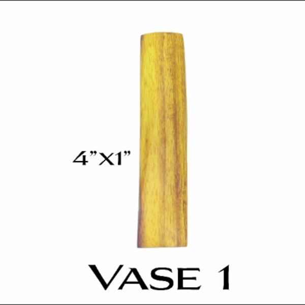 Hand Carved Wooden Dry Flower Vase – “Flute” – 1x1x4” – Pine Thumbnail