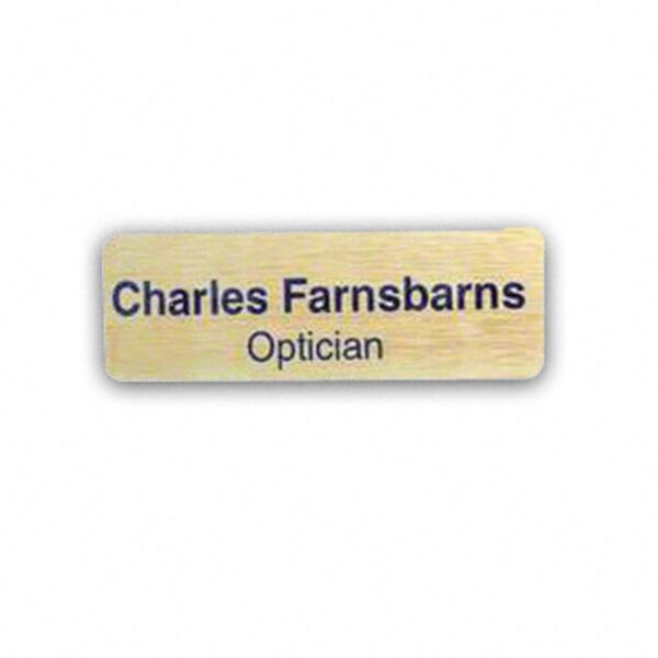 1x3 inch Satin Gold Name Badge Thumbnail