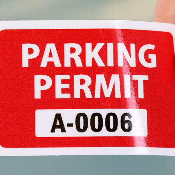 Cling Window Parking Permit - 3" x 2" Thumbnail