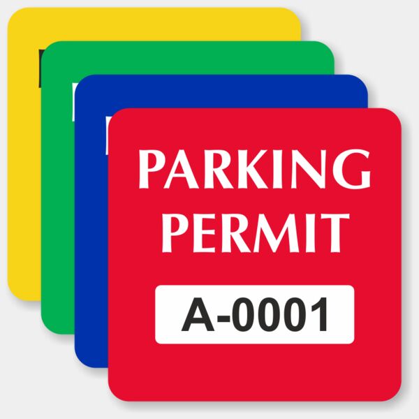 Cling Window Parking Permit - 3" x 3" Thumbnail